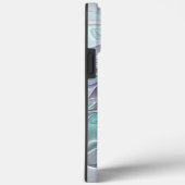 花色抽象芸術モダンフラクタル花と青 Case-Mate iPhoneケース (裏面 / 右)