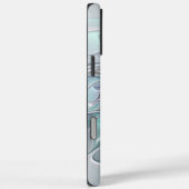花色抽象芸術モダンフラクタル花と青 Case-Mate iPhoneケース (裏面 / 右)