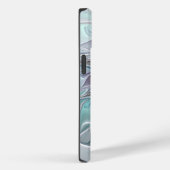 花色抽象芸術モダンフラクタル花と青 Case-Mate iPhoneケース (裏面 / 右)