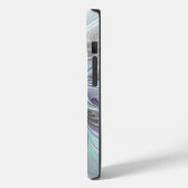 花色抽象芸術モダンフラクタル花と青 Case-Mate iPhoneケース (裏面 / 左)