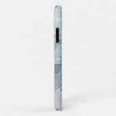 花色抽象芸術モダンフラクタル花と青 Case-Mate iPhoneケース (裏面/右)