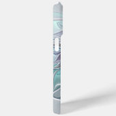 花色抽象芸術モダンフラクタル花と青 Case-Mate iPhoneケース (裏面 / 右)