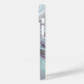 花色抽象芸術モダンフラクタル花と青 Case-Mate iPhoneケース (裏面 / 左)