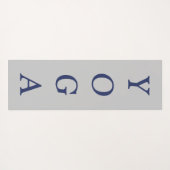 花色抽象芸術モダンフラクタル花青の名前 ヨガマット (裏面(横))