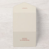 花色豊かなフォークアートのウェディング オールインワン招待状 (外側)