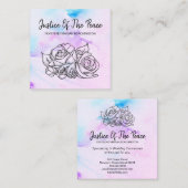 花花のバラ*~*の治安判事 スクエア名刺 (正面/裏面)