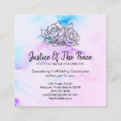 花花のバラ*~*の治安判事 スクエア名刺 (裏面)