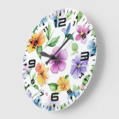 花花の花模様の昇華–95652 ラージ壁時計 (傾斜)