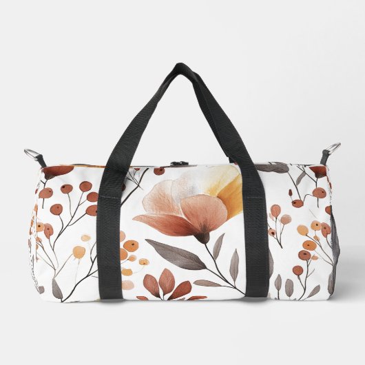 花花の花模様の昇華–95653 ダッフルバッグ (正面)