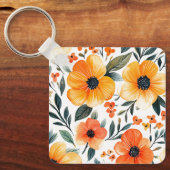 花花の花模様の昇華–95654 キーホルダー (正面)