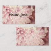 花花びらの繊細淡い色のなピンクの写真アート 名刺 (正面/裏面)