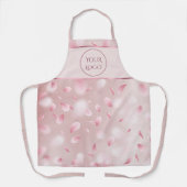 花花びらフェイクホイルロゴエプロン エプロン (正面)