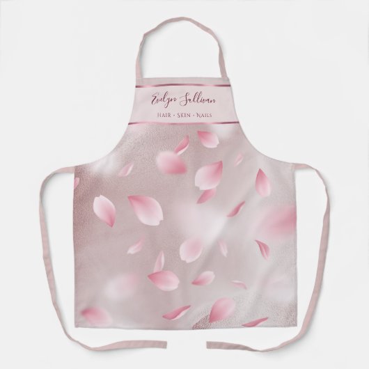 花花びらフェイク箔エプロン エプロン (正面)