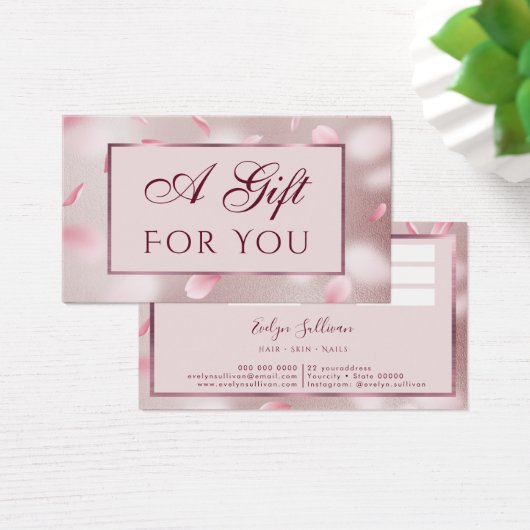 花花びらフェイク箔ギフトカード (デスク)