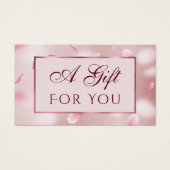 花花びらフェイク箔ギフトカード (正面)