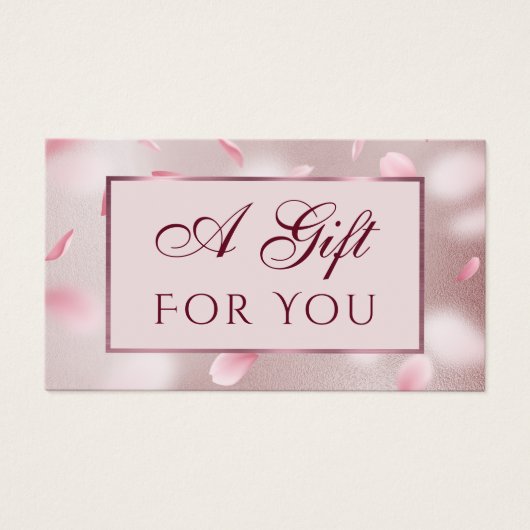 花花びらフェイク箔ギフトカード (正面)