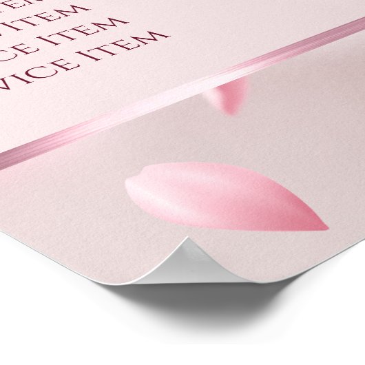 花花びらフェイク箔価格表ポスター ポスター (角)