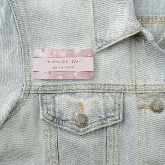 花花びらフェイク箔名タグ 名札 (インサイチュ)