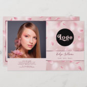 花花びらフェイク箔折りパンフレット (正面/裏面)