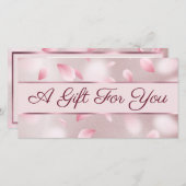 花花びらフェイク箔贈与証 (正面/裏面)