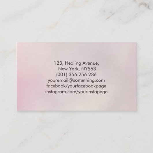 花花びら – 生命の種 名刺 (裏面)