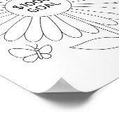 花花びら$1000貯蓄チャレンジトラッカー ポスター (角)