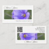 花花エレガント書道QRコード 名刺 (正面/裏面)