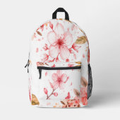 花花バックパック開花フローラデザイン プリントバックパック (正面)