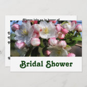 花花ブライダルウェディングシャワー招待状 招待状 (正面/裏面)