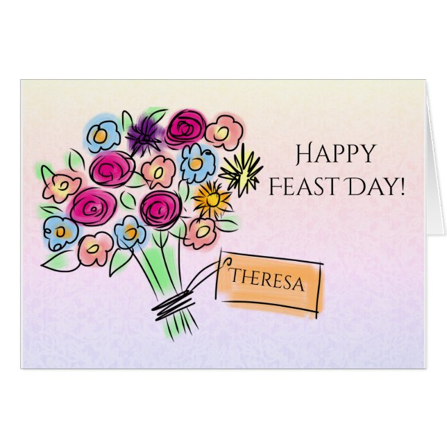 花花束のカトリック教の宴会日のお祝い (正面横)