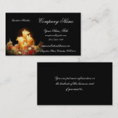 花花束の名刺が付いているつけられた蝋燭 名刺 (正面/裏面)