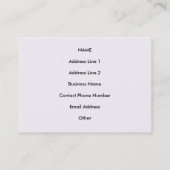 花花束の抽象芸術-ビジネスプロフィールカード 名刺 (裏面)