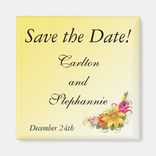 花花束の結婚磁石的好意 マグネット (正面)