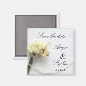 花花束の蝶は日付磁石を保存 マグネット (正面/裏面)