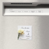 花花束の蝶は日付磁石を保存 マグネット (インサイチュ (食洗機))