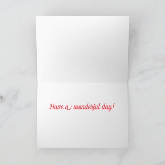 花花束の3月8日インターナショナルの女性の日 カード (内部)