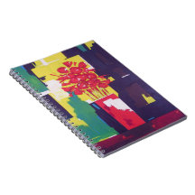 花花束花瓶絵画の抽象芸術背景