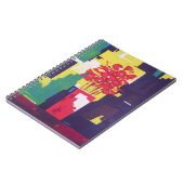 花花束花瓶絵画の抽象芸術背景 ノートブック (左側)