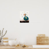 花花束蝶レディ ポスター (キッチン)