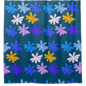 花花柄 シャワーカーテン (正面)