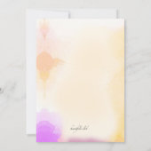 花花花花束誕生日パーティー付きバニー 招待状 (裏面)