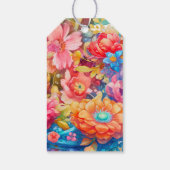 花花花花花束桃色&ブルーサンキュー ギフトタグ (裏面)