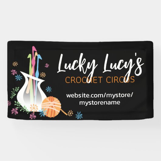 花花花花花瓶編み針糸クラフトショーブース 横断幕 (横)