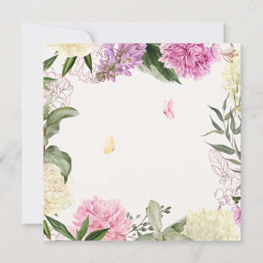 花芸術の誕生日 招待状 (裏面)