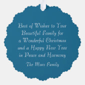 花芸術的とオレンジ絵を描の オーナメントカード (裏面)