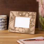 花芸術的と蜜柑 レーザー彫刻フレーム (左)