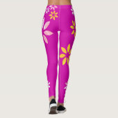 花芸術的カラフル柄エクササイズレギンス レギンス (裏面)