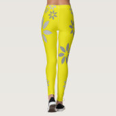 花芸術的カラフル柄エクササイズレギンス レギンス (裏面)