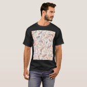 花芸術的柄、観賞用秋の装飾。 Tシャツ (正面フル)