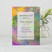 花芸術的生記念お祝い 招待状 (スタンド正面)